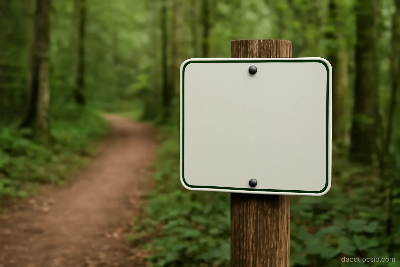 a marked nature reserve trail sign at the edge of a protected forest area